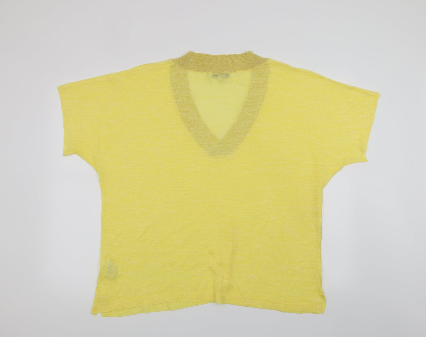 Womens UK Size L NEXT Yellow Basic T-Shirt