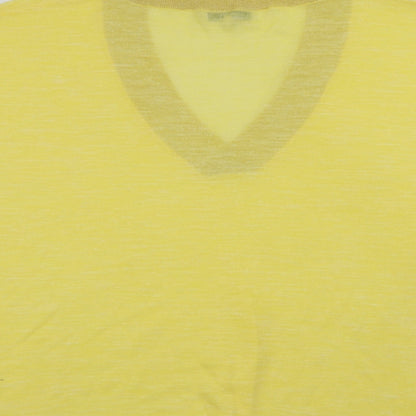 Womens UK Size L NEXT Yellow Basic T-Shirt