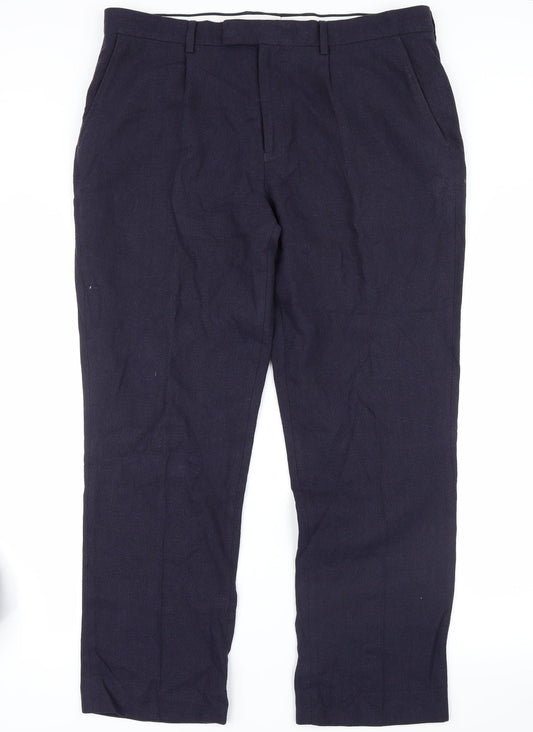 Hammond & CO Mens Blue   Trousers  Size 36 in L26 in