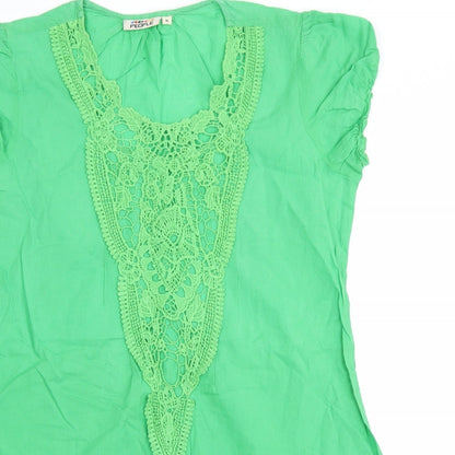 people Womens Green   Basic Blouse Size M