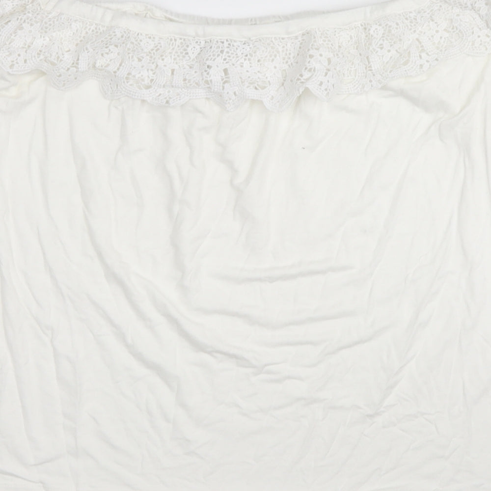 Womens UK Size 10 Lipsy London White Basic Blouse