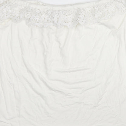 Womens UK Size 10 Lipsy London White Basic Blouse