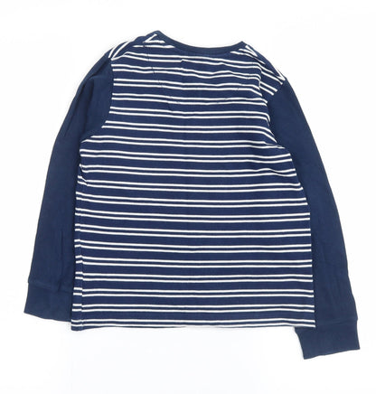 Matalan Boys Blue Striped  Pullover Sweatshirt Size 6-7 Years