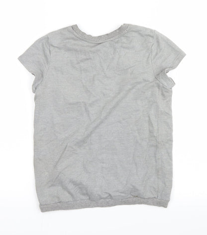 tammygirl Girls Grey   Basic T-Shirt Size 9-10 Years