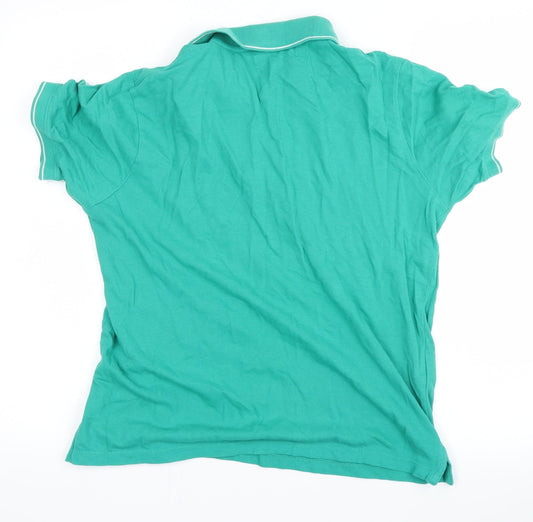 Mango Mens Green    Polo Size M