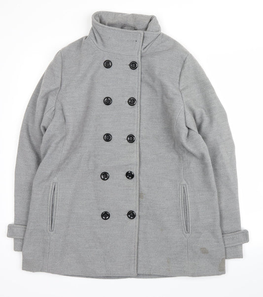 Atmosphere Womens Grey   Trench Coat Coat Size 16
