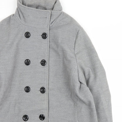 atmosphre Womens Grey   Trench Coat Coat Size 16