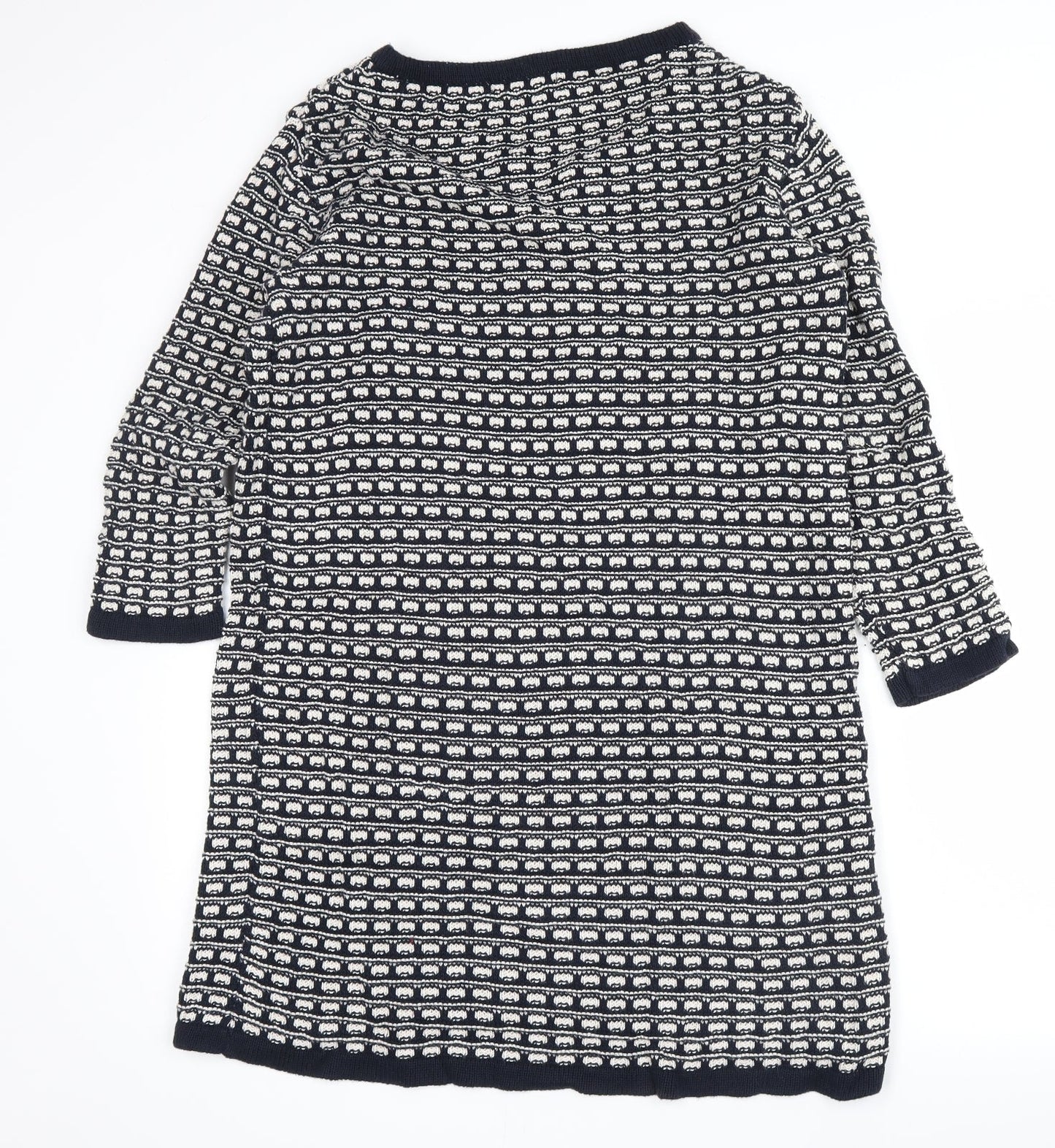 Marks and Spencer Womens Blue Fair Isle  Jumper Dress  Size 8