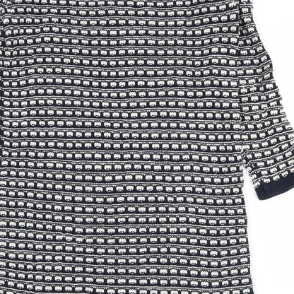 Marks and Spencer Womens Blue Fair Isle  Jumper Dress  Size 8