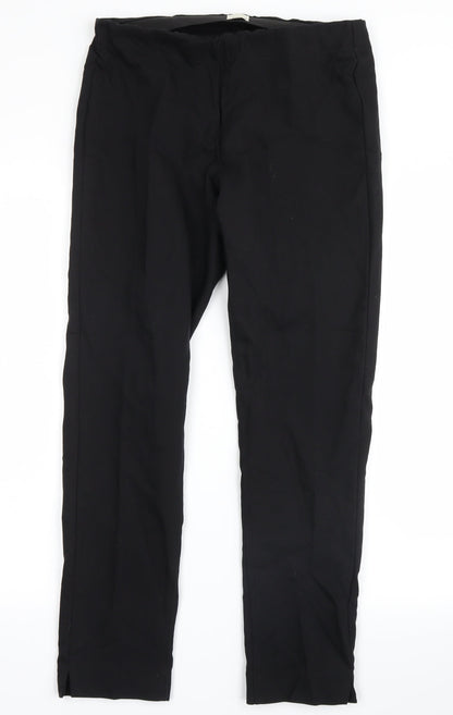 Womens UK Size 8 ecru Regular Fit  Black Trousers