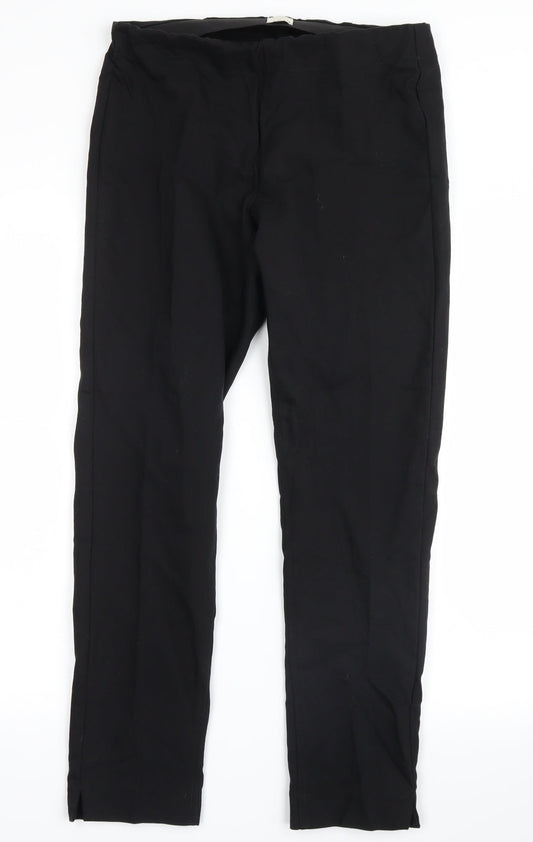 Womens UK Size 8 ecru Regular Fit  Black Trousers