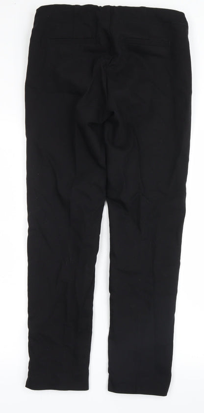 Womens UK Size 8 ecru Regular Fit  Black Trousers
