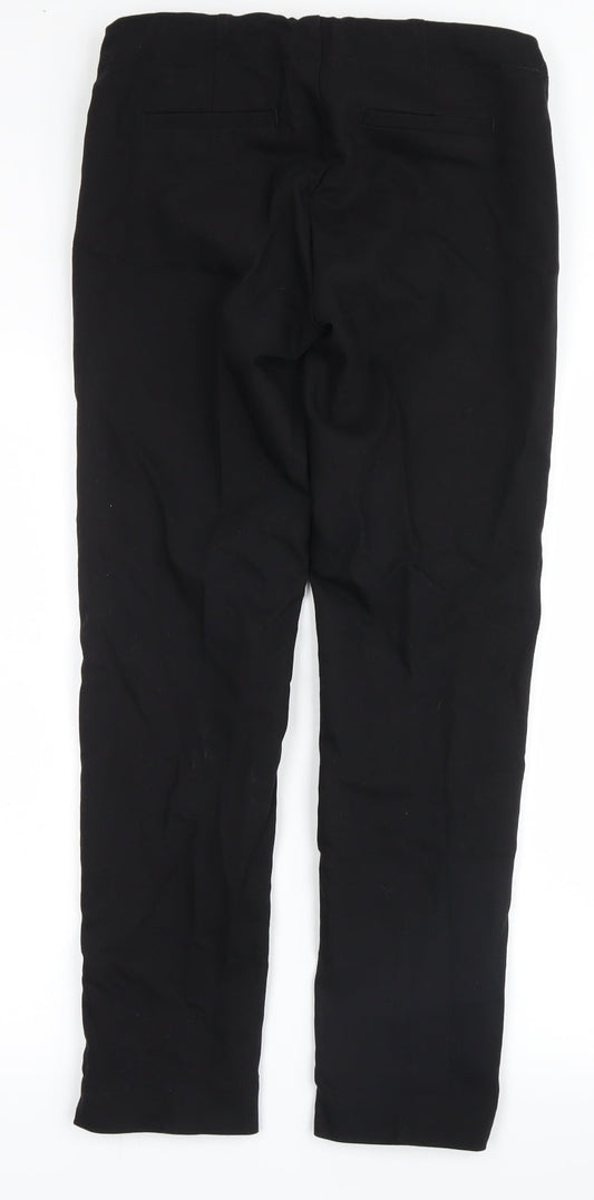 Womens UK Size 8 ecru Regular Fit  Black Trousers