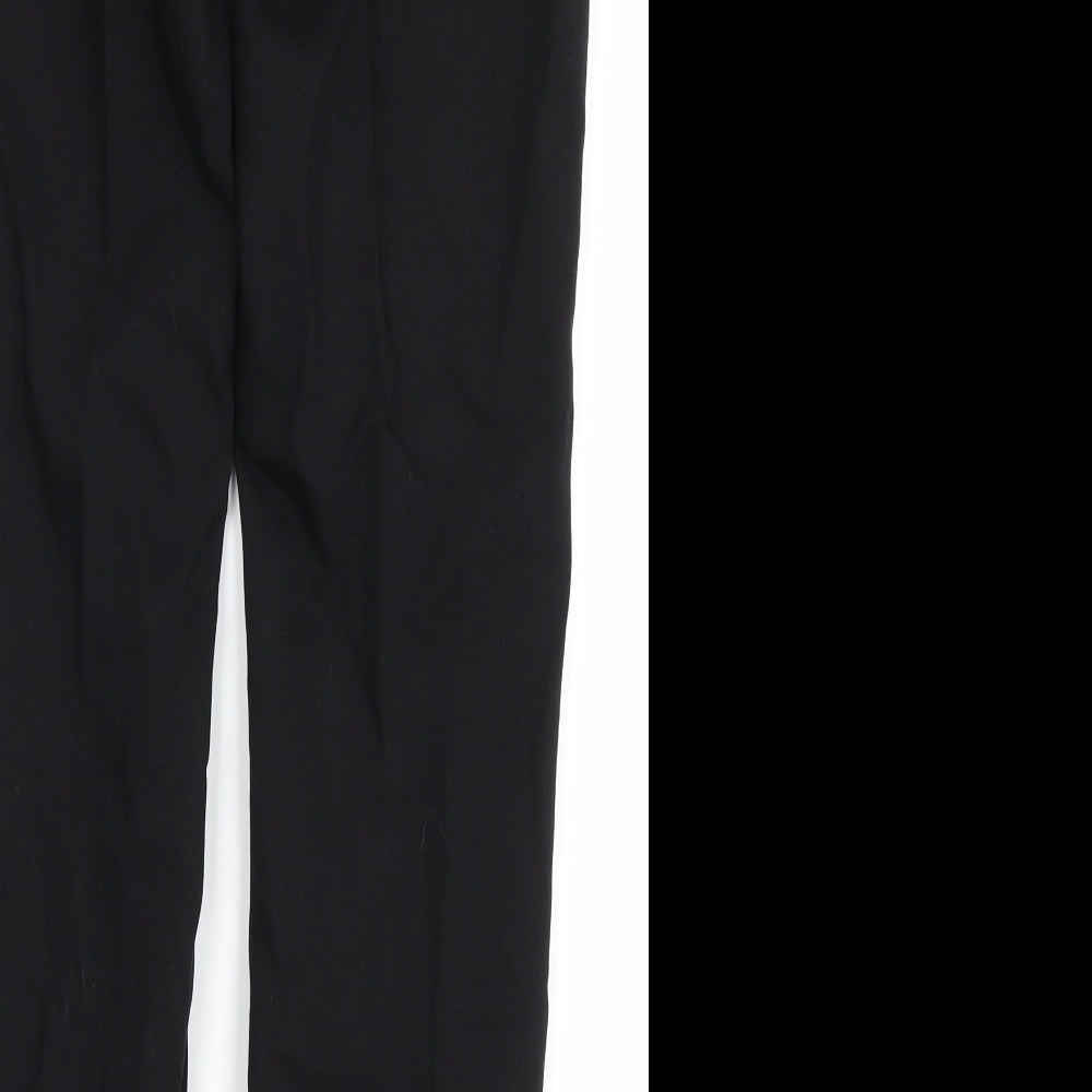 Womens UK Size 8 ecru Regular Fit  Black Trousers