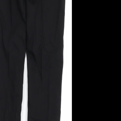 Womens UK Size 8 ecru Regular Fit  Black Trousers