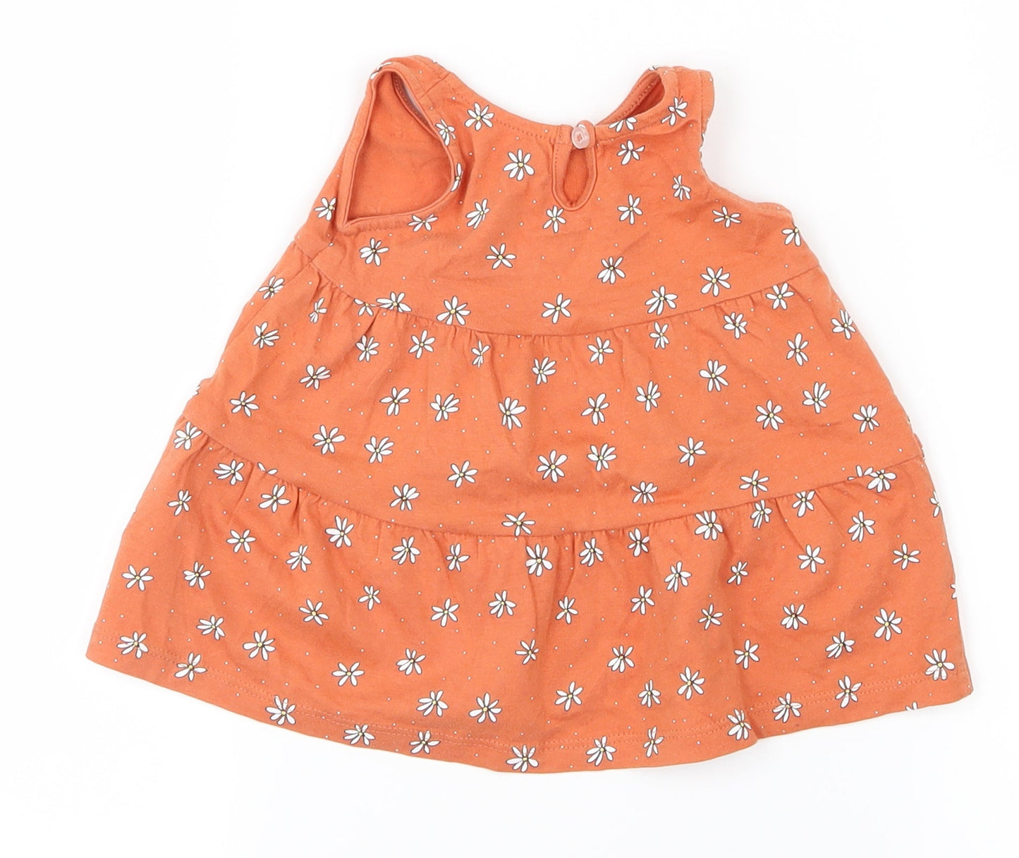 Primark Girls Orange   A-Line  Size 3-6 Months  - flowers