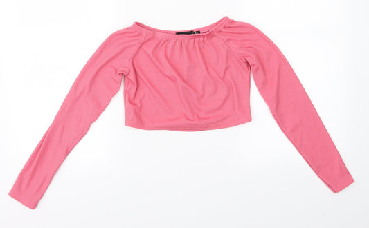 pretty little thing Womens Pink   Basic Blouse Size 8
