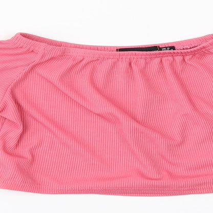 pretty little thing Womens Pink   Basic Blouse Size 8