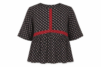 Marks & Spencer Womens Black Geometric  Shirt Dress  Size 12  - Flower detail