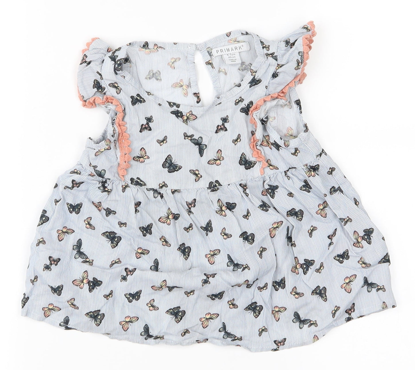 Primark Girls Blue   A-Line  Size 4-5 Years  - Butterflies