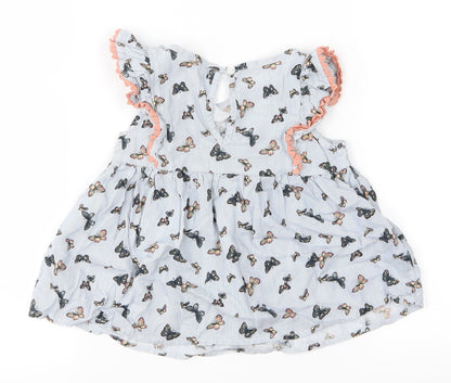 Primark Girls Blue   A-Line  Size 4-5 Years  - Butterflies