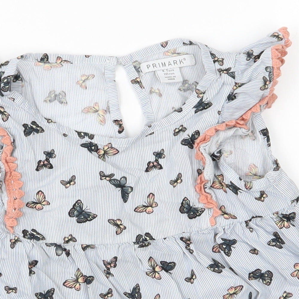 Primark Girls Blue   A-Line  Size 4-5 Years  - Butterflies