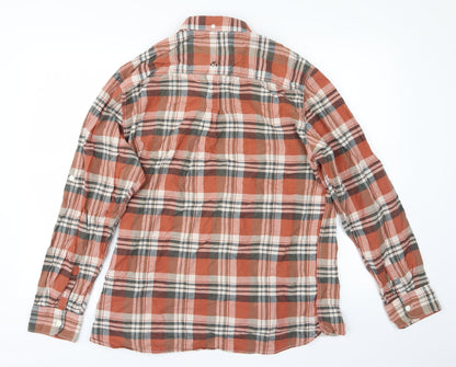 Mens UK Size L Debenhams Red  Button-Up Long Sleeve Casual Shirt
