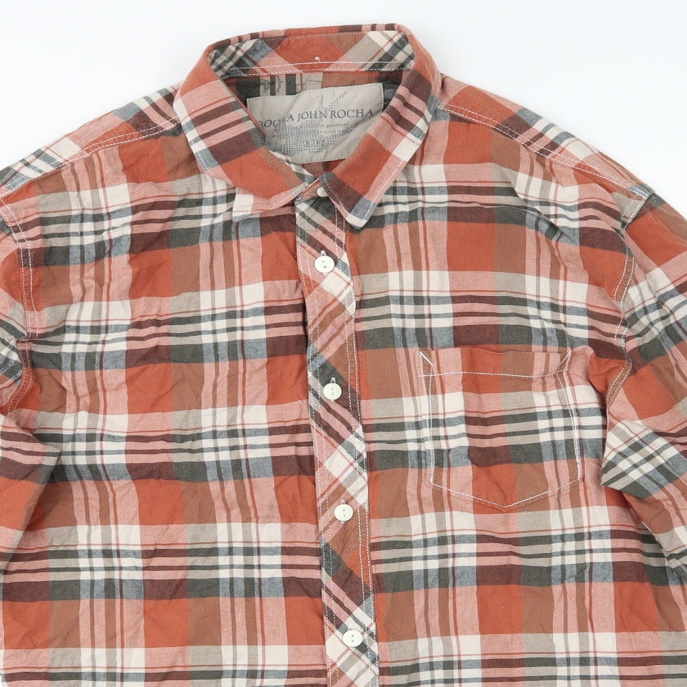 Mens UK Size L Debenhams Red  Button-Up Long Sleeve Casual Shirt