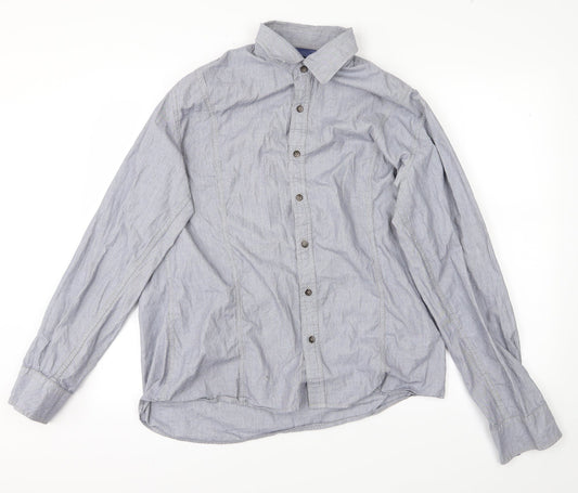 RESERVED Mens Blue    Button-Up Size L