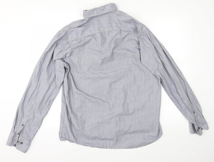 RESERVED Mens Blue    Button-Up Size L