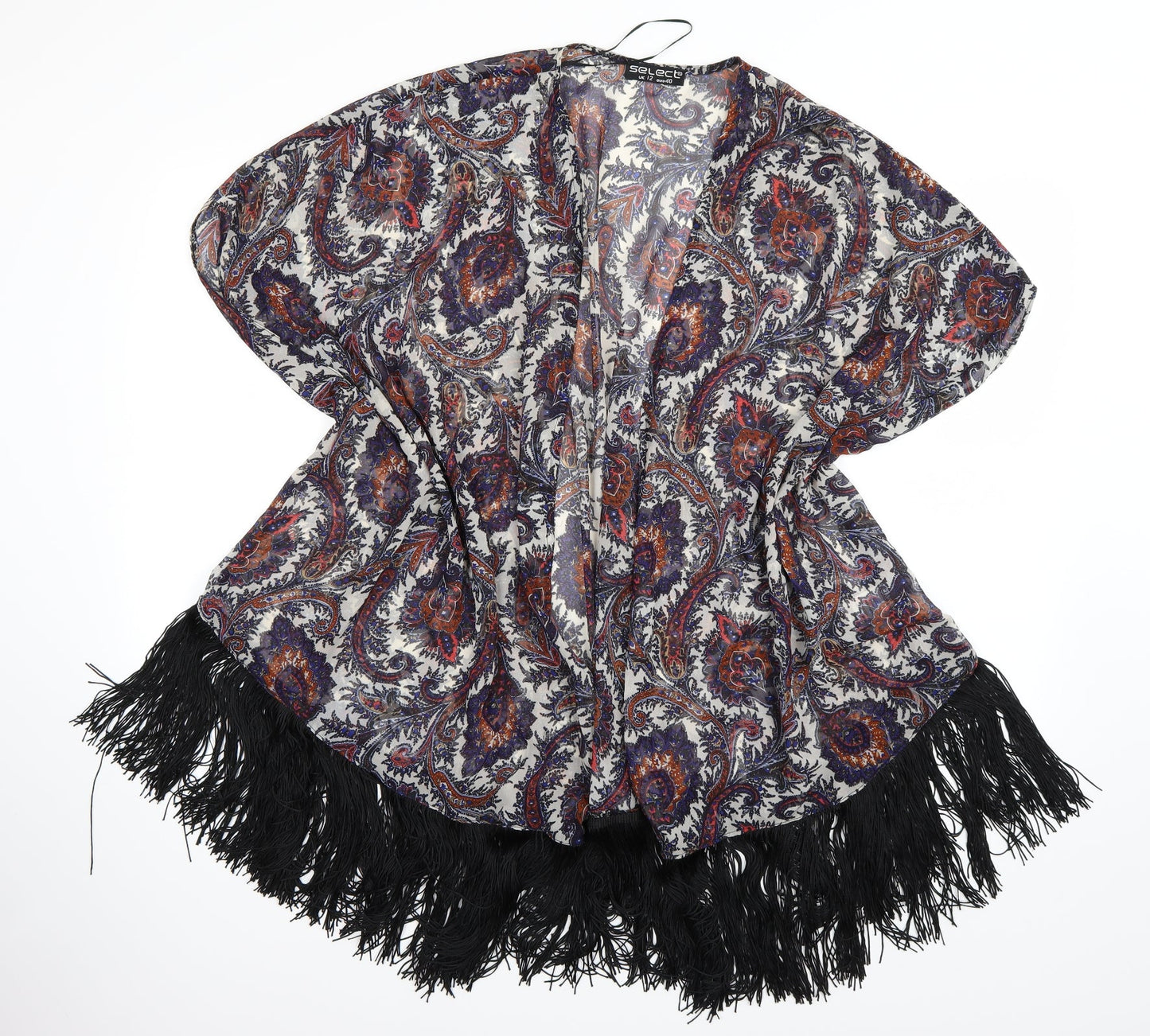 Womens UK Size 12 Select Multicoloured Kimono Coat