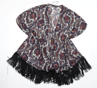 Womens UK Size 12 Select Multicoloured Kimono Coat