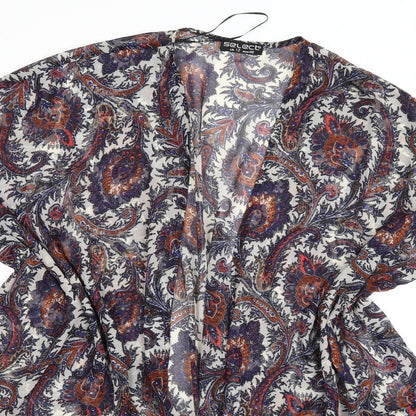 Womens UK Size 12 Select Multicoloured Kimono Coat