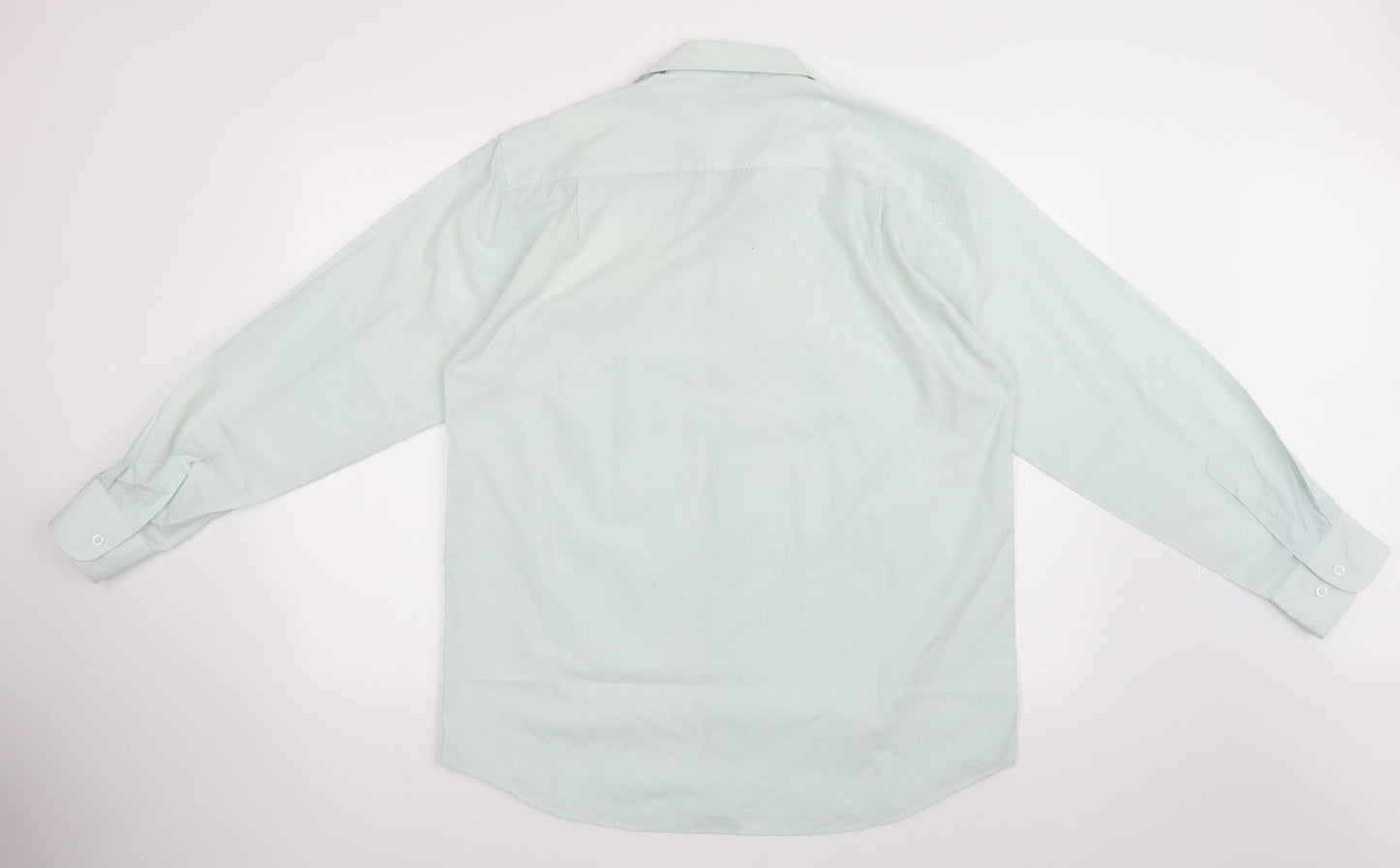 Mens UK Size 15.5 City Classic Green  Button-Up Long Sleeve Casual Shirt