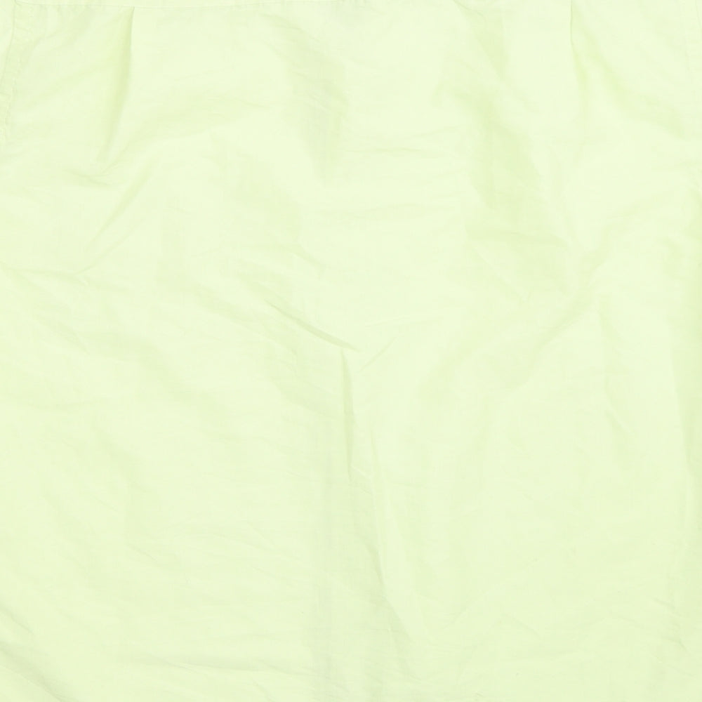 Mens UK Size 15.5 Biente Green  Button-Up Short Sleeve Casual Shirt
