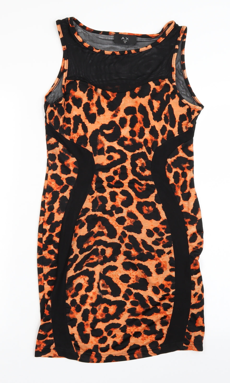 AX Paris Womens Orange Animal Print  Bodycon  Size 10
