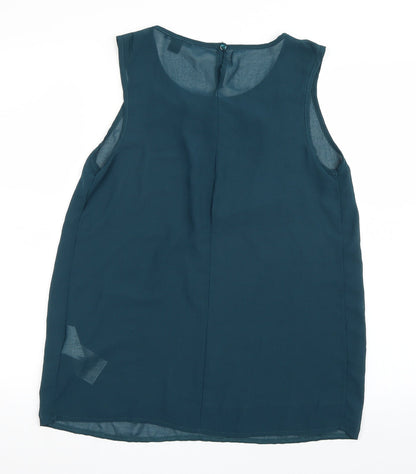 Womens UK Size M Amisu Blue Basic Tank