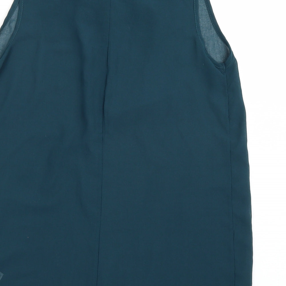 Womens UK Size M Amisu Blue Basic Tank