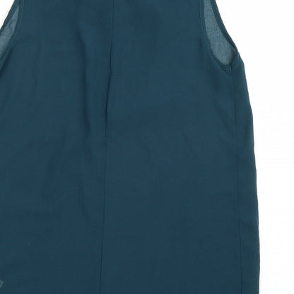 Womens UK Size M Amisu Blue Basic Tank