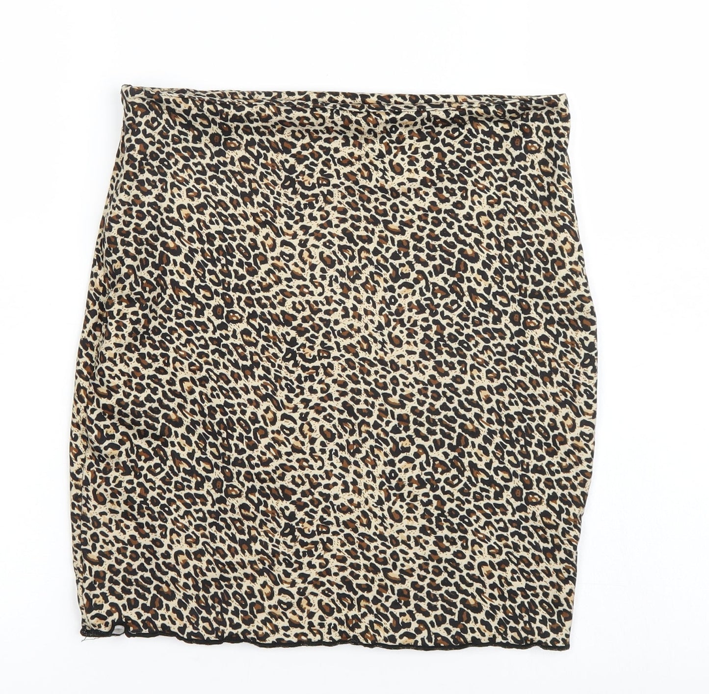 SheIn Womens Brown Animal Print  Mini Skirt Size S