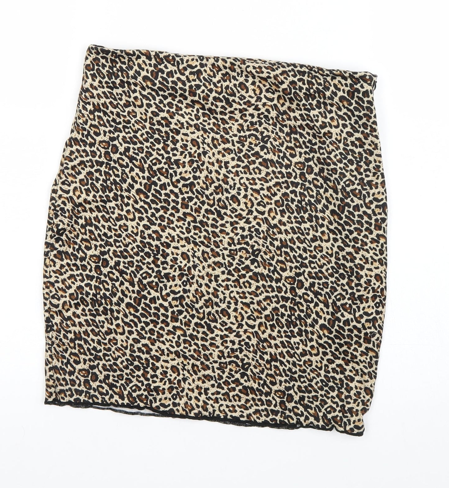 SheIn Womens Brown Animal Print  Mini Skirt Size S