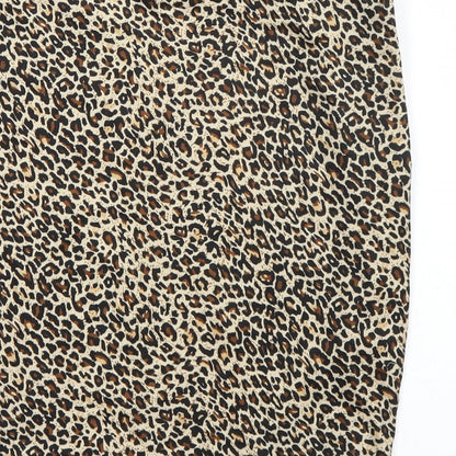 SheIn Womens Brown Animal Print  Mini Skirt Size S