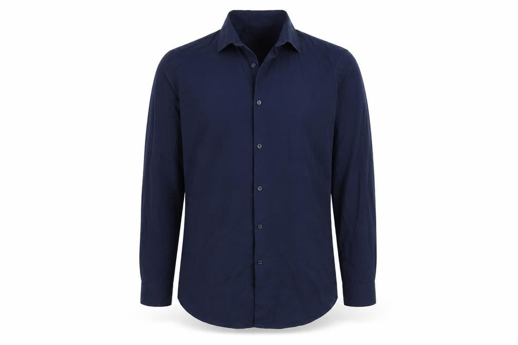Mens UK Size 15.5 Primark Blue  Button-Up Long Sleeve Casual Shirt