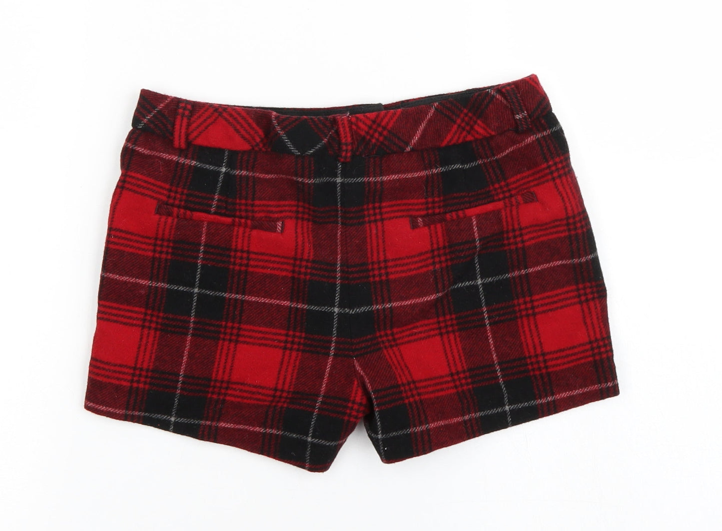 NEXT Girls Red Check  Hot Pants Shorts Size 10 Years