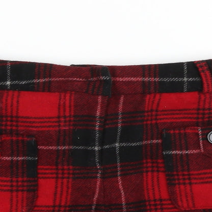NEXT Girls Red Check  Hot Pants Shorts Size 10 Years