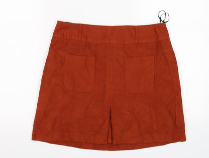 BE BEAU Womens Brown  Velour Straight & Pencil Skirt Size 8  - FAUX SUEDE