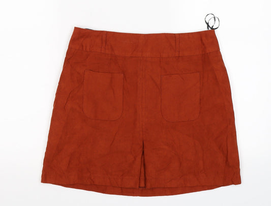 BE BEAU Womens Brown  Velour Straight & Pencil Skirt Size 8  - FAUX SUEDE