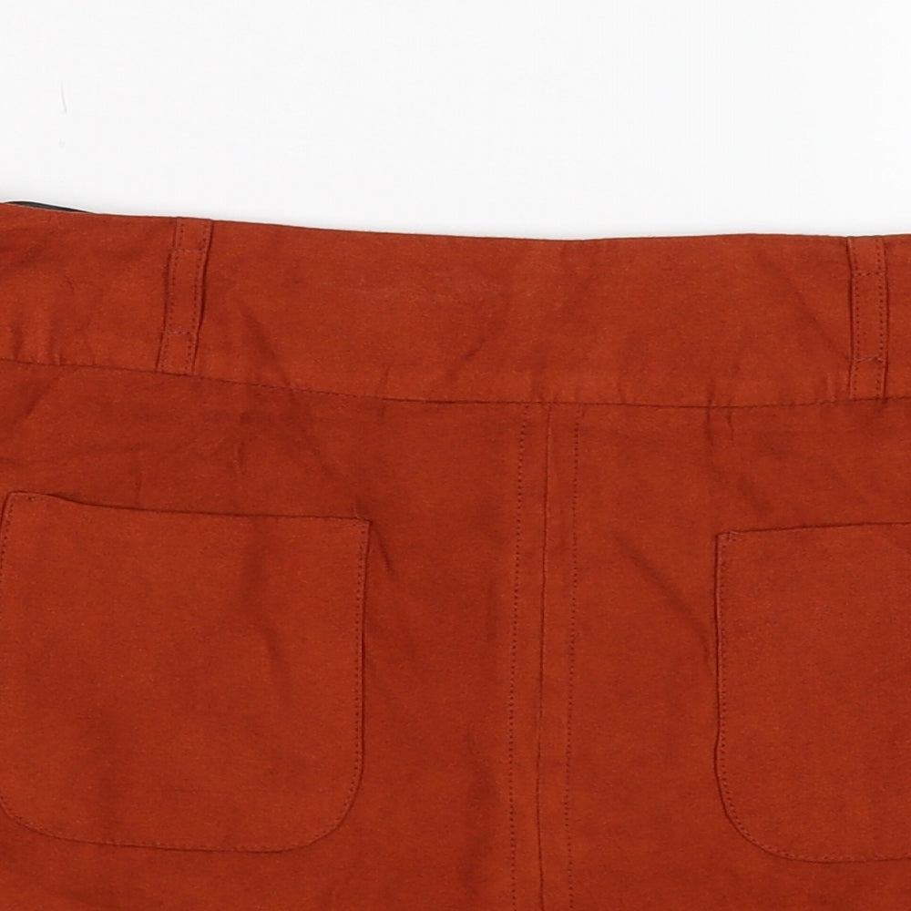 BE BEAU Womens Brown  Velour Straight & Pencil Skirt Size 8  - FAUX SUEDE