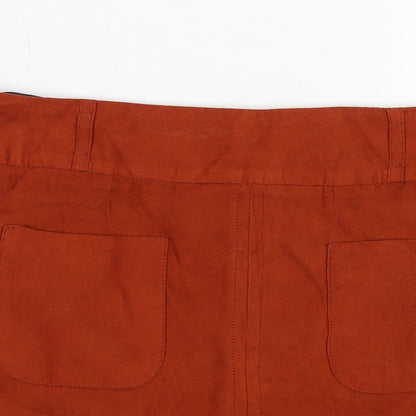 BE BEAU Womens Brown  Velour Straight & Pencil Skirt Size 8  - FAUX SUEDE