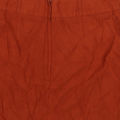 BE BEAU Womens Brown  Velour Straight & Pencil Skirt Size 8  - FAUX SUEDE